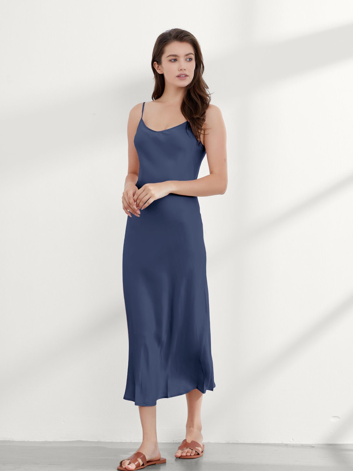 Elegant Mulberry Silk Slip Dress