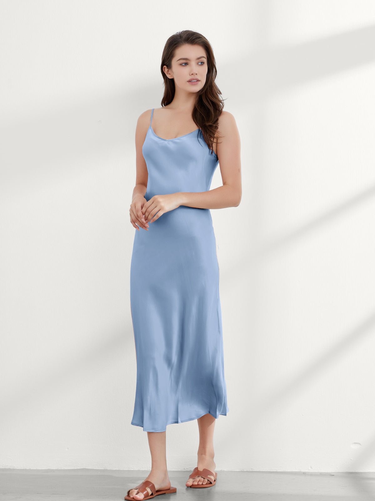 Elegant Mulberry Silk Slip Dress
