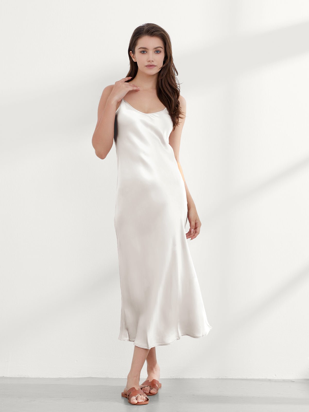 Elegant Mulberry Silk Slip Dress