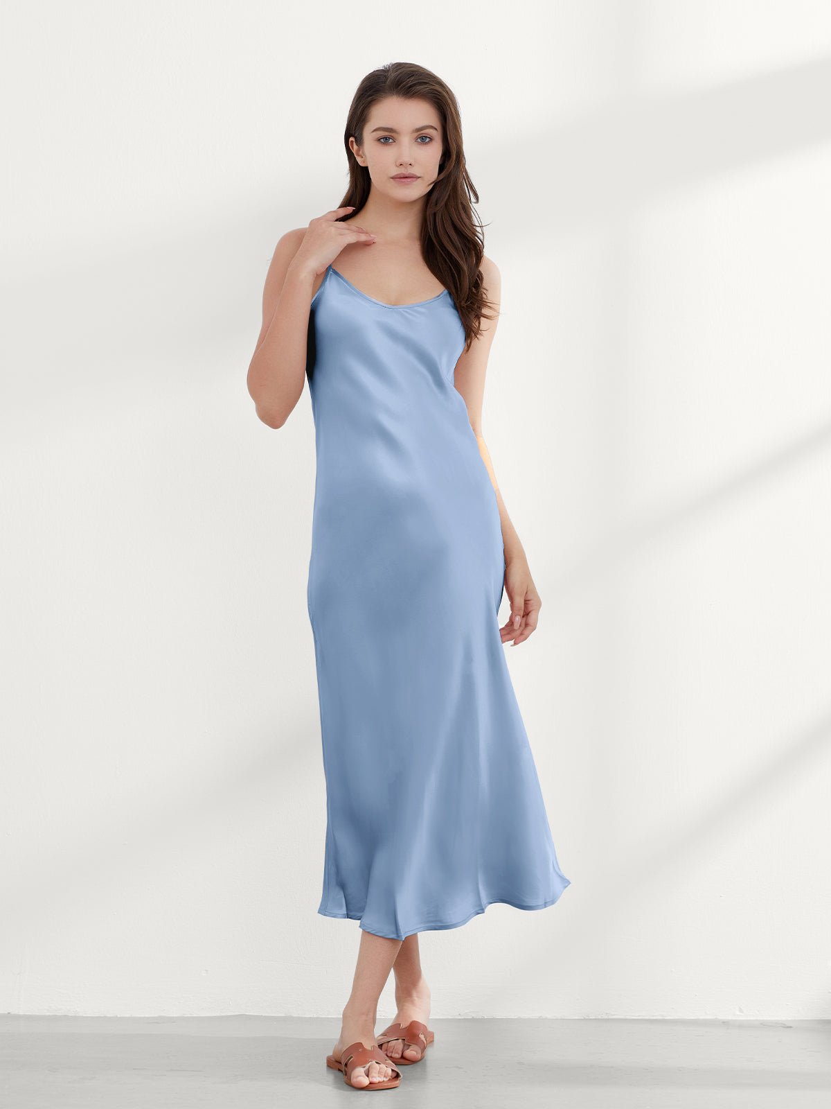Elegant Mulberry Silk Slip Dress