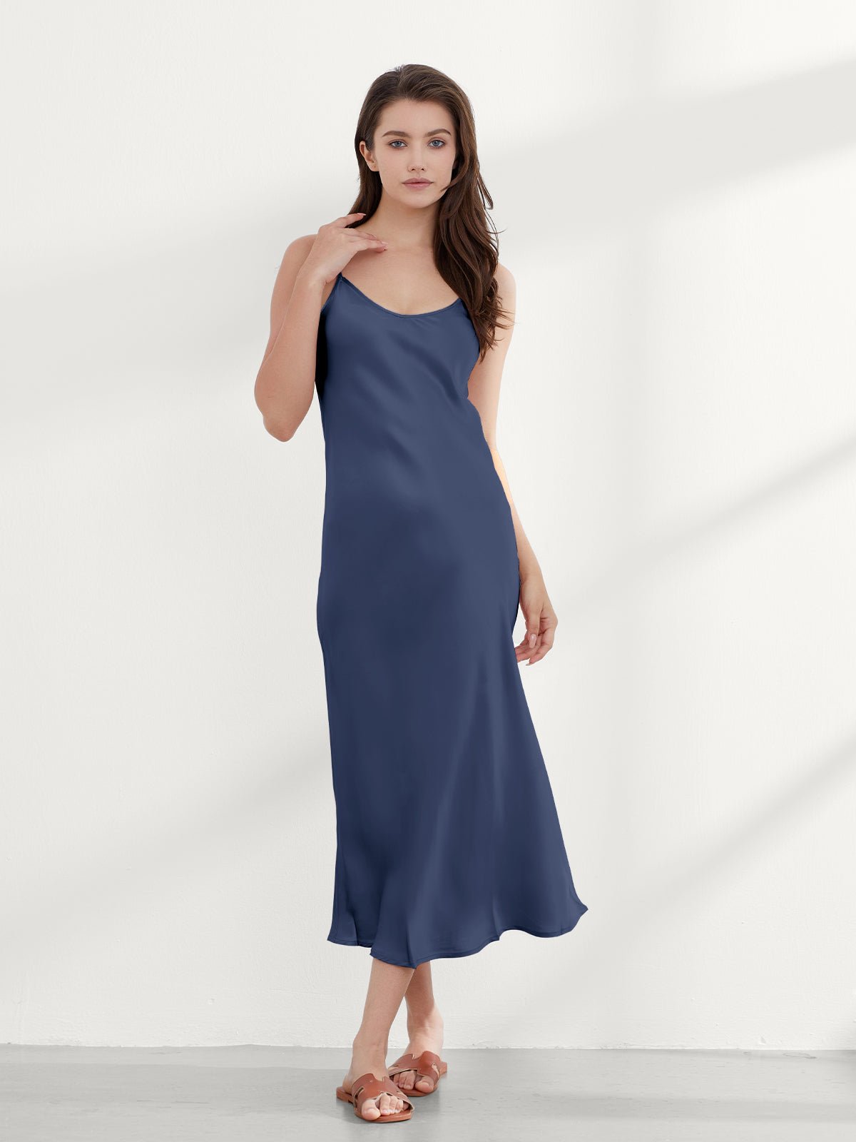 Elegant Mulberry Silk Slip Dress