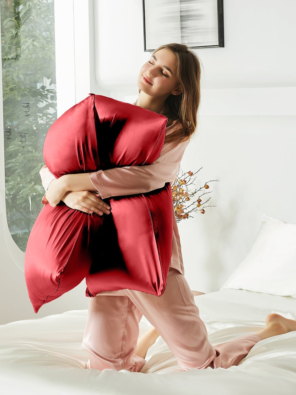 2 Pack Soft Silk Pillowcases with Hidden Zipper