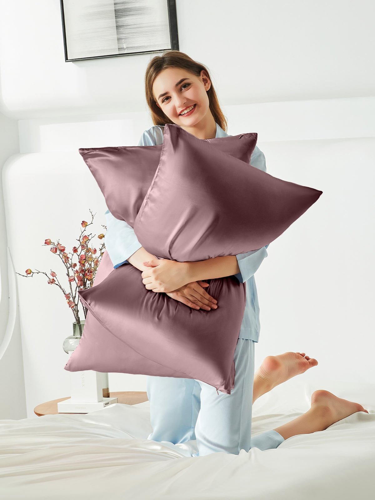 Soft Mulberry Silk Pillowcase with Hidden Zipper