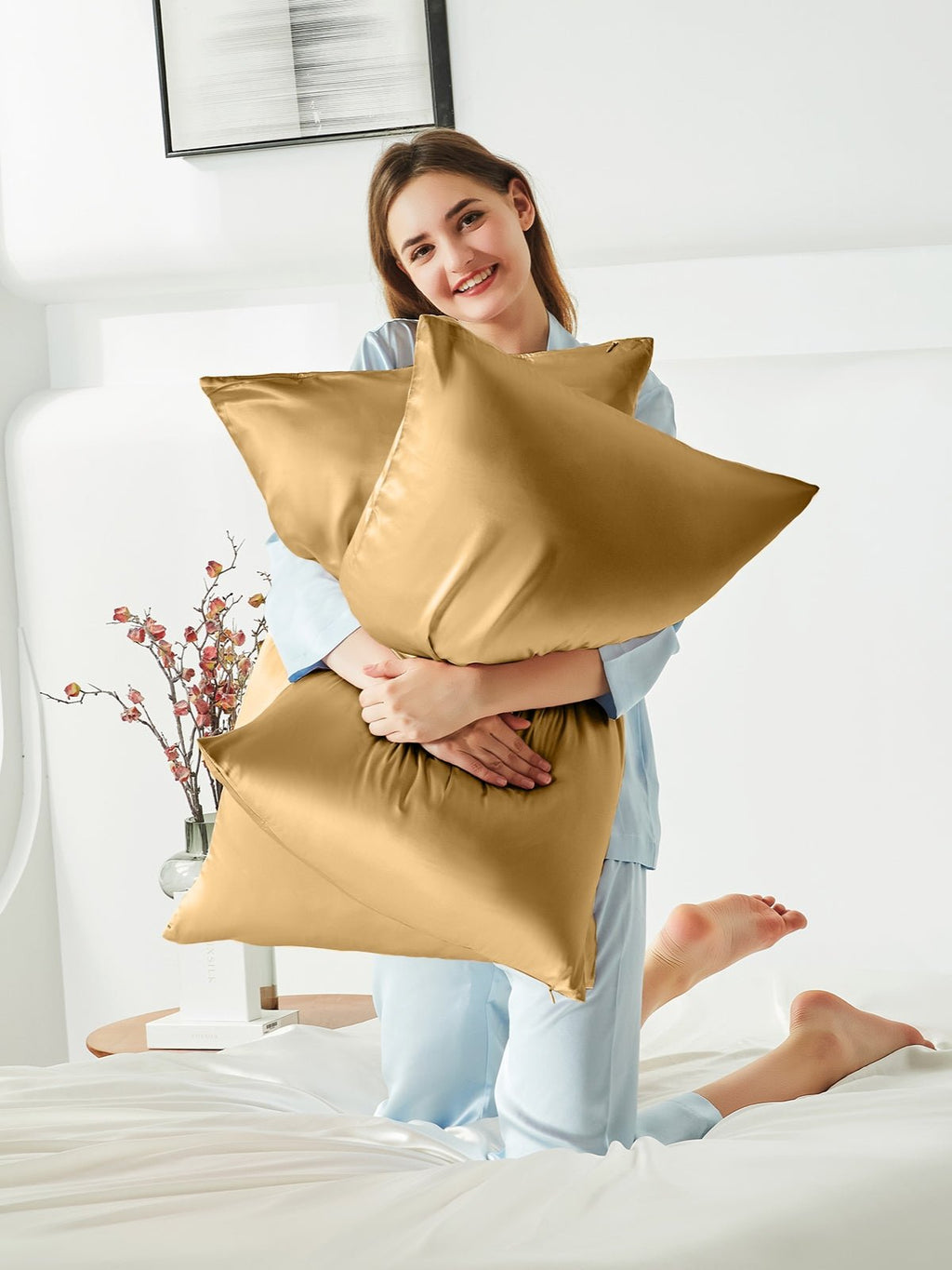Soft Mulberry Silk Pillowcase with Hidden Zipper