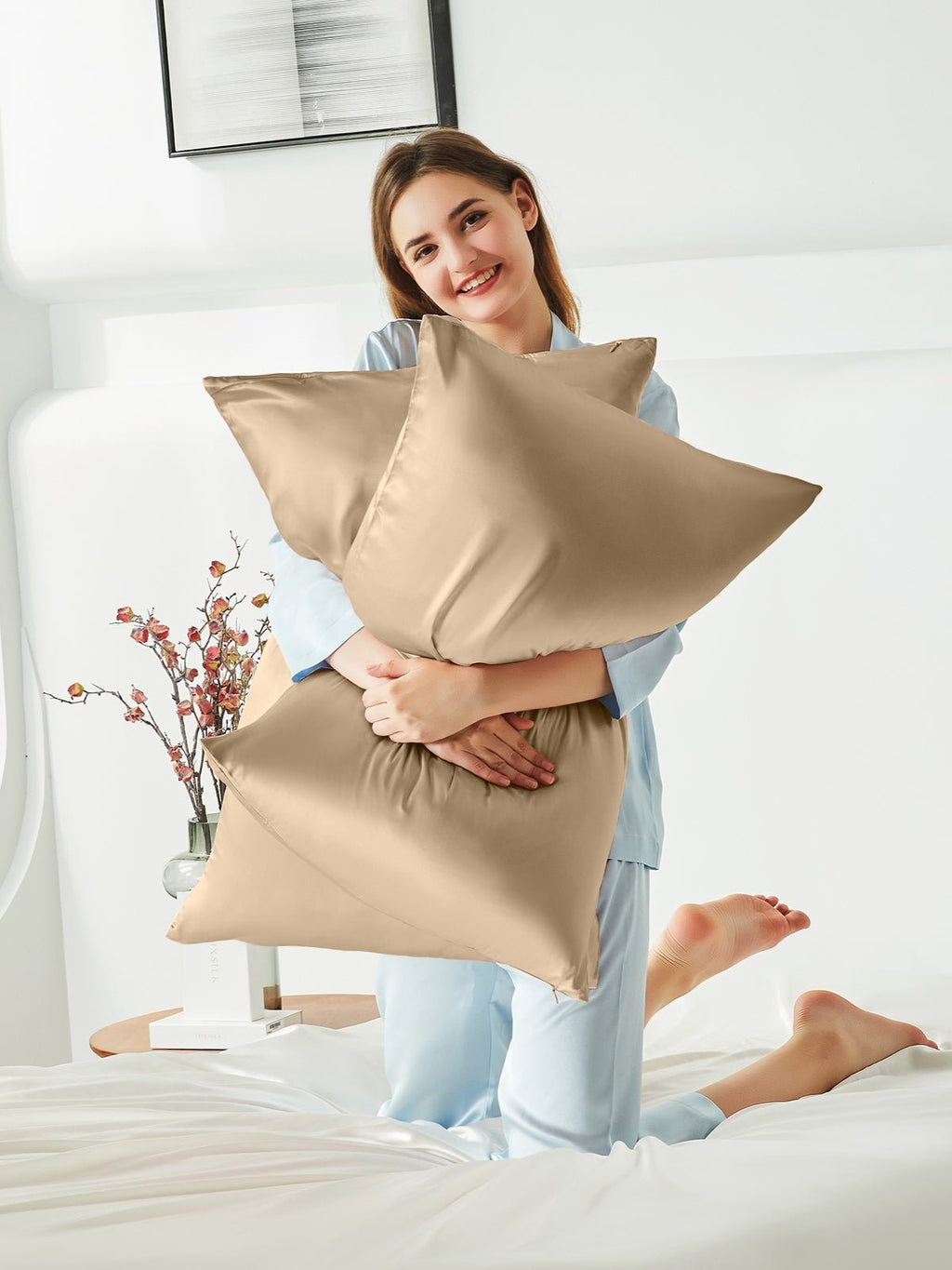 Soft Mulberry Silk Pillowcase with Hidden Zipper