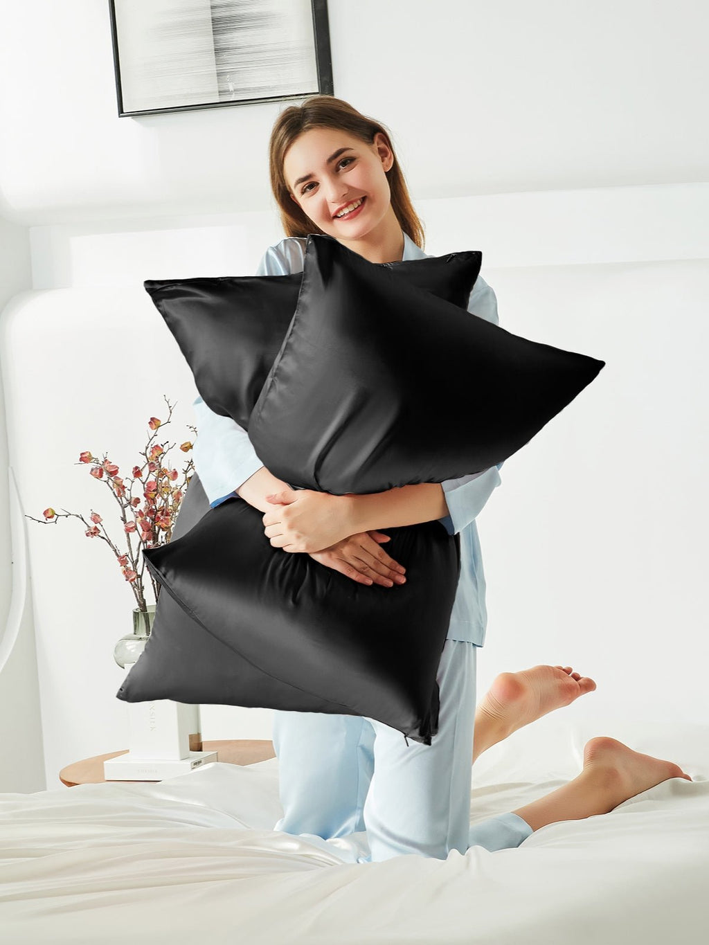 Soft Mulberry Silk Pillowcase with Hidden Zipper