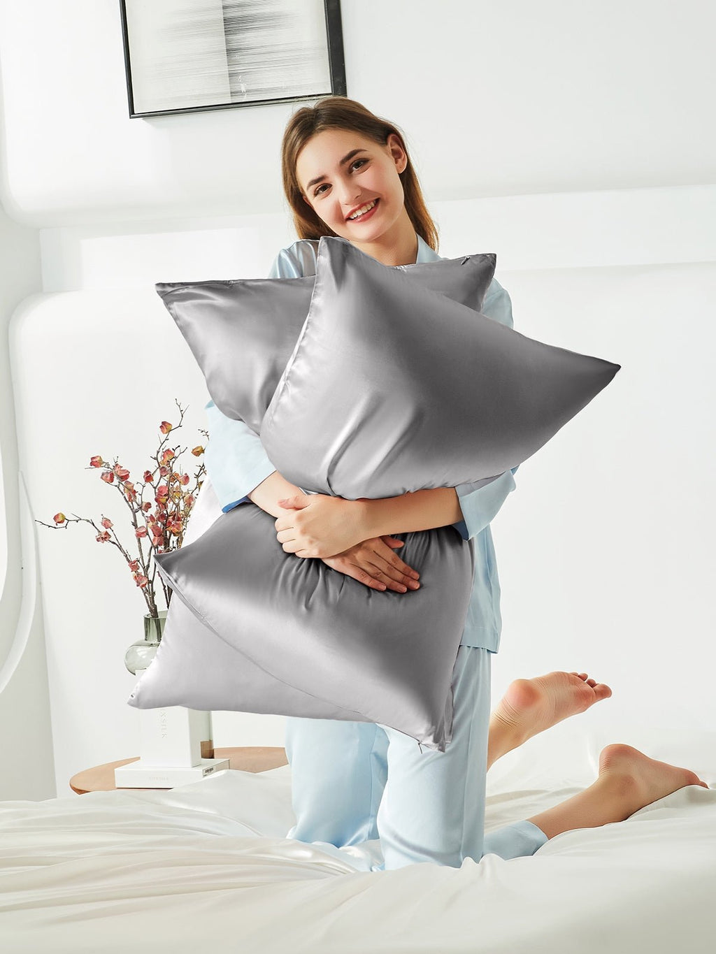 Soft Mulberry Silk Pillowcase with Hidden Zipper