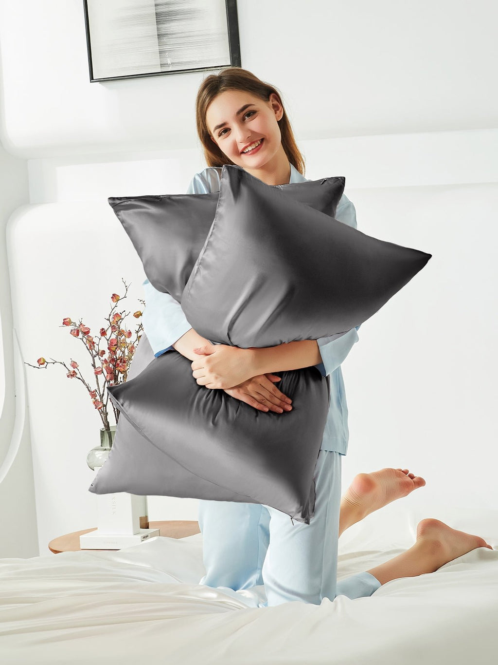 Soft Mulberry Silk Pillowcase with Hidden Zipper