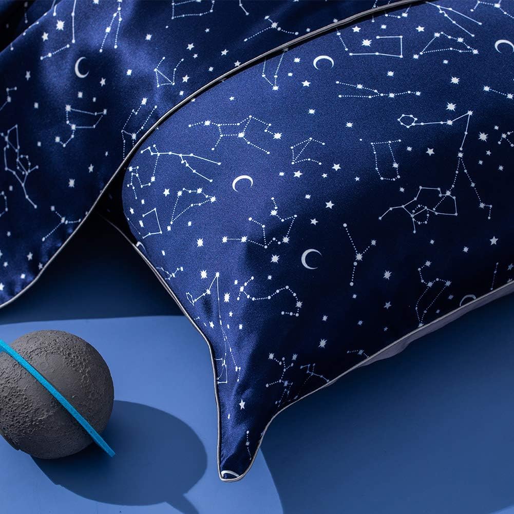 Zodiac Soft Silk Pillowcase & Eye Mask Set