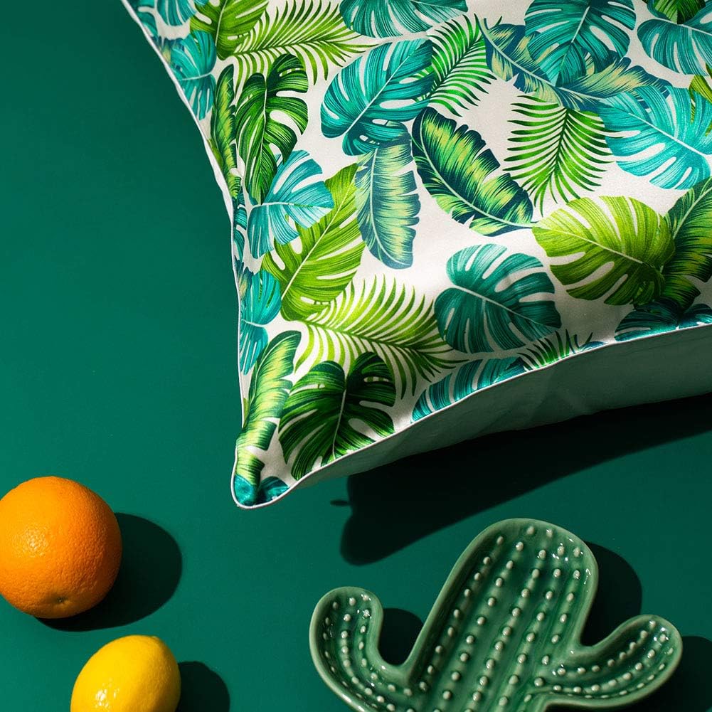 Monstera Soft Silk Pillowcase & Eye Mask Set