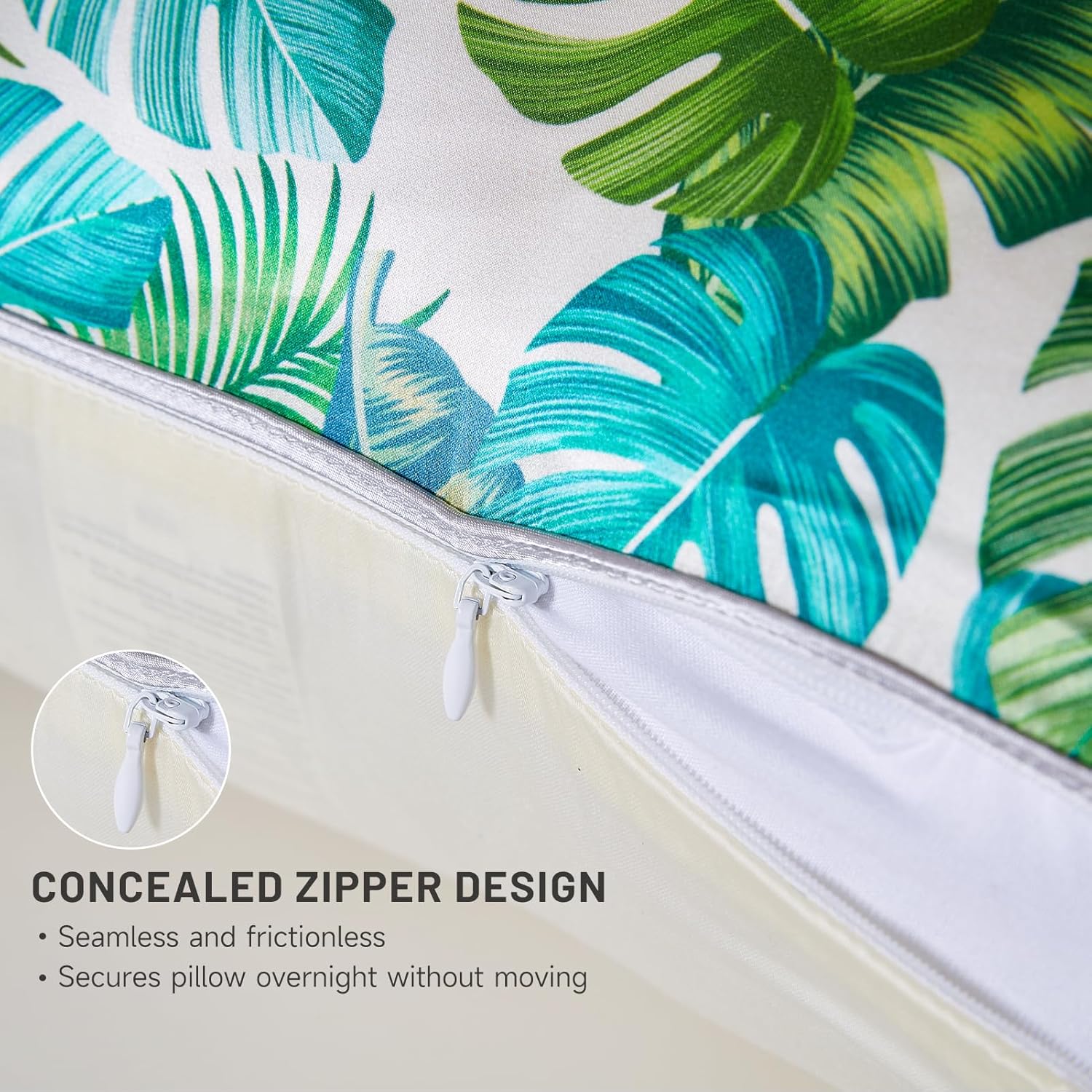 Monstera Soft Silk Pillowcase & Eye Mask Set