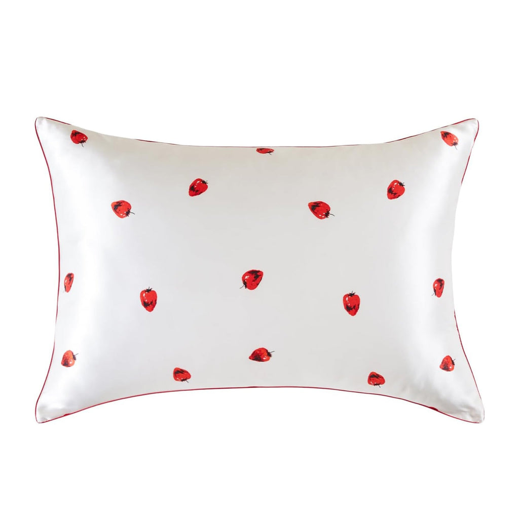 Strawberry Soft Silk Pillowcase & Eye Mask Set