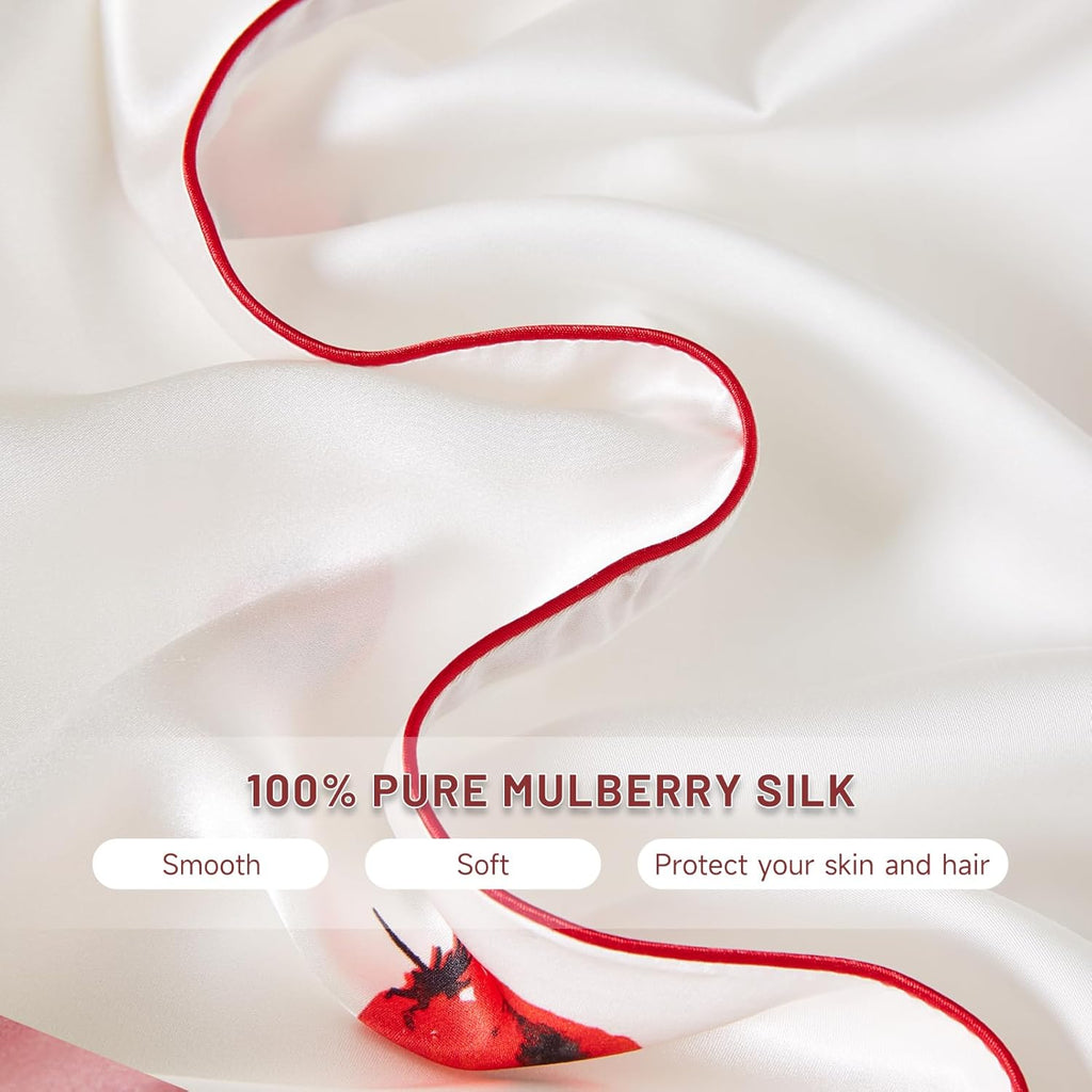 Strawberry Soft Silk Pillowcase & Eye Mask Set