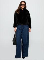 Wayland Faux Fur Jacket Black