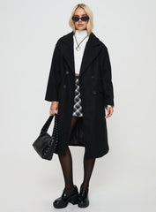 Inferno Longline Coat Black