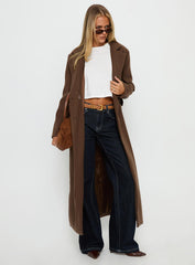 Lovergirl Longline Coat Brown