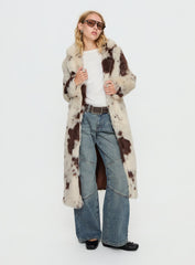 Winter Breeze Faux Fur Coat Multi