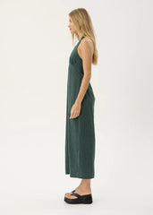 AFENDS Womens Alexa - Seersucker Maxi Dress - Reverb Pine Check