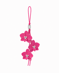 Orchid Spray Bag Charm - Pink