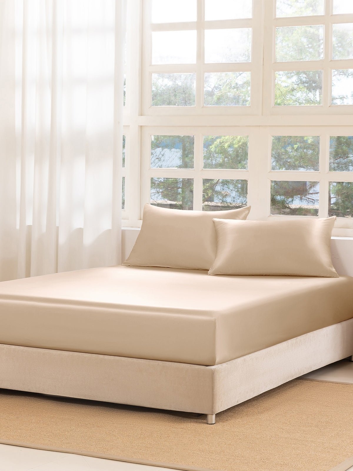 Premium Silk Fitted Sheet Set
