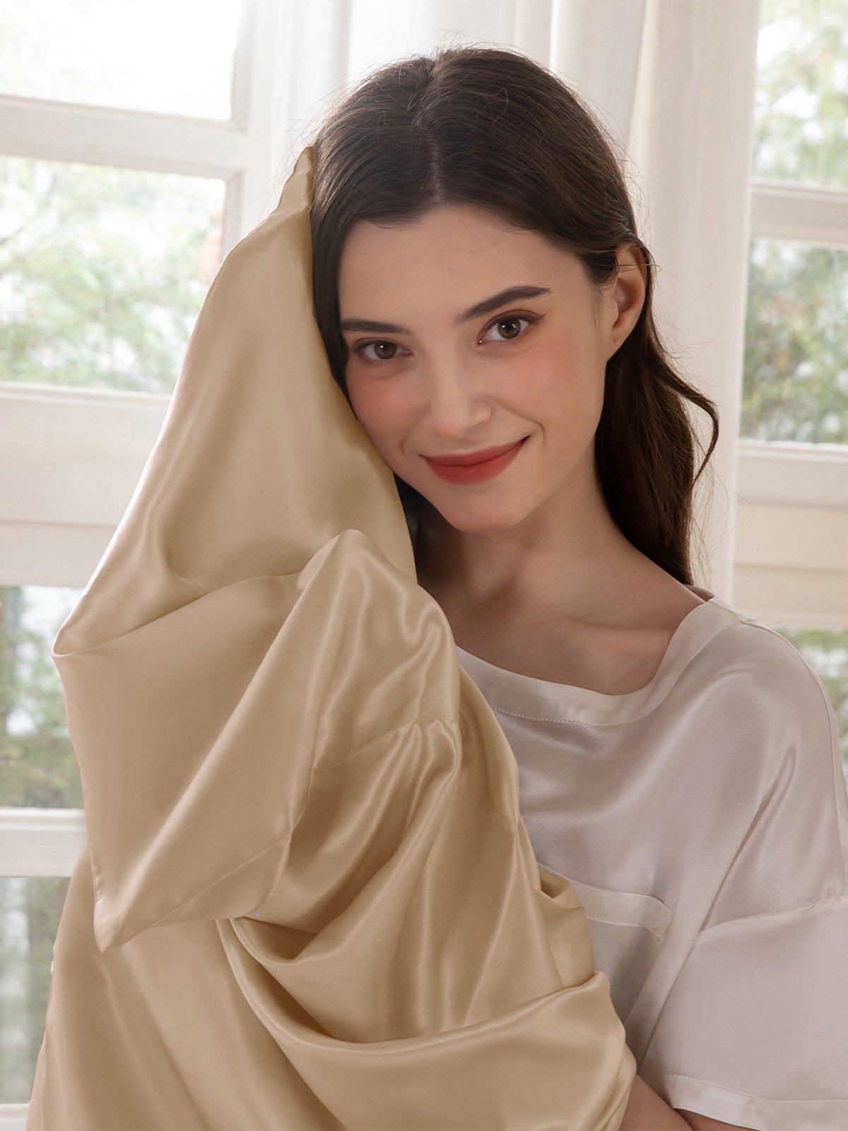 Premium Silk Pillowcase with Hidden Zipper