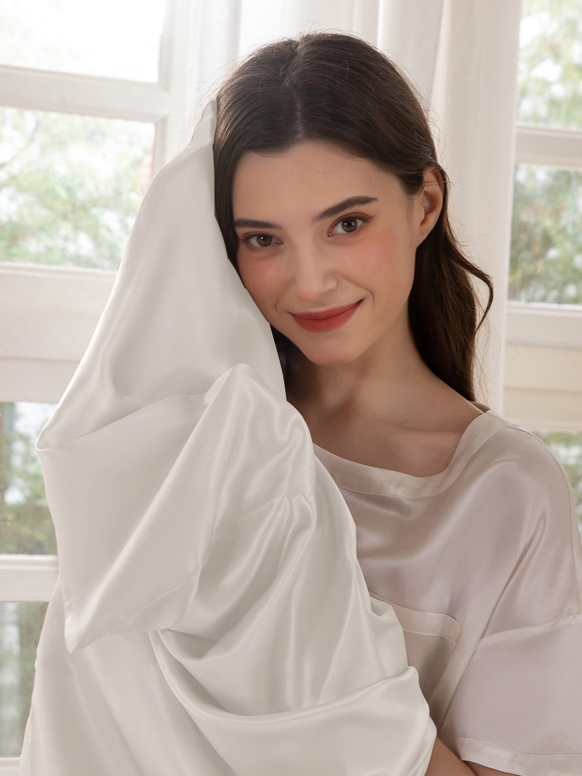 Premium Silk Pillowcase with Hidden Zipper