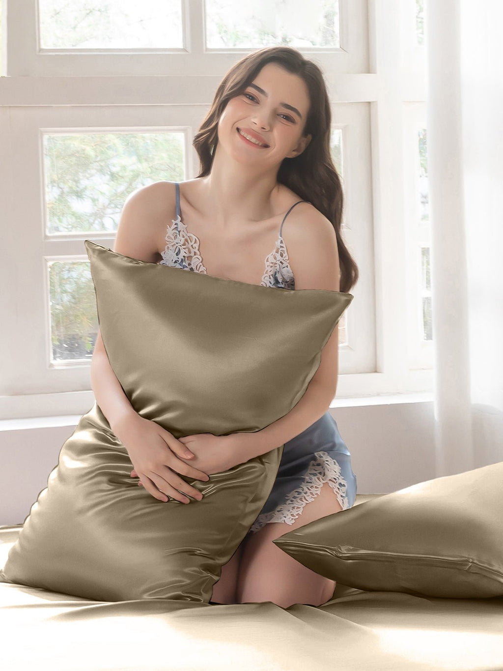 Premium Silk Pillowcase with Hidden Zipper