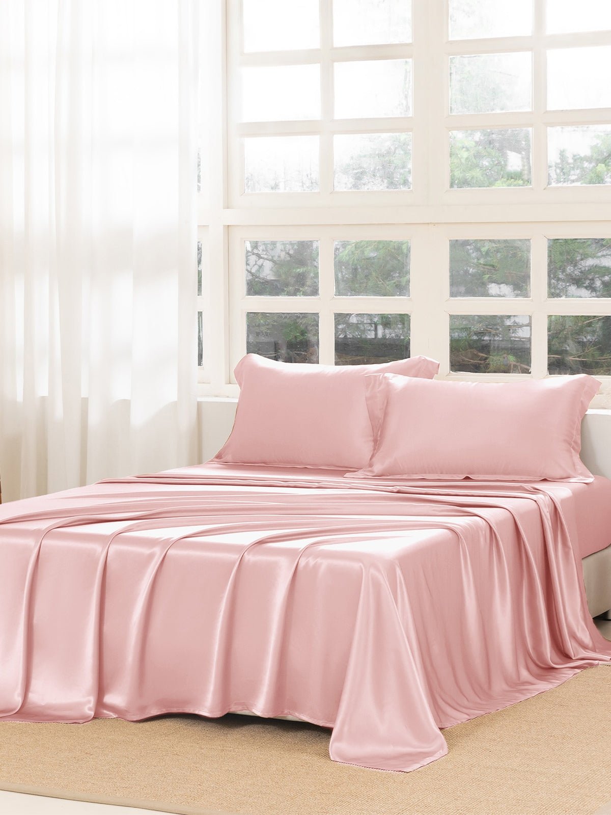 Premium Silk Sheet Set with Shams