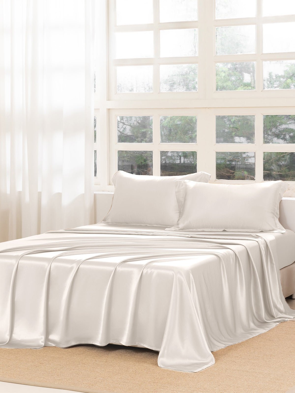 Premium Silk Sheet Set with Shams