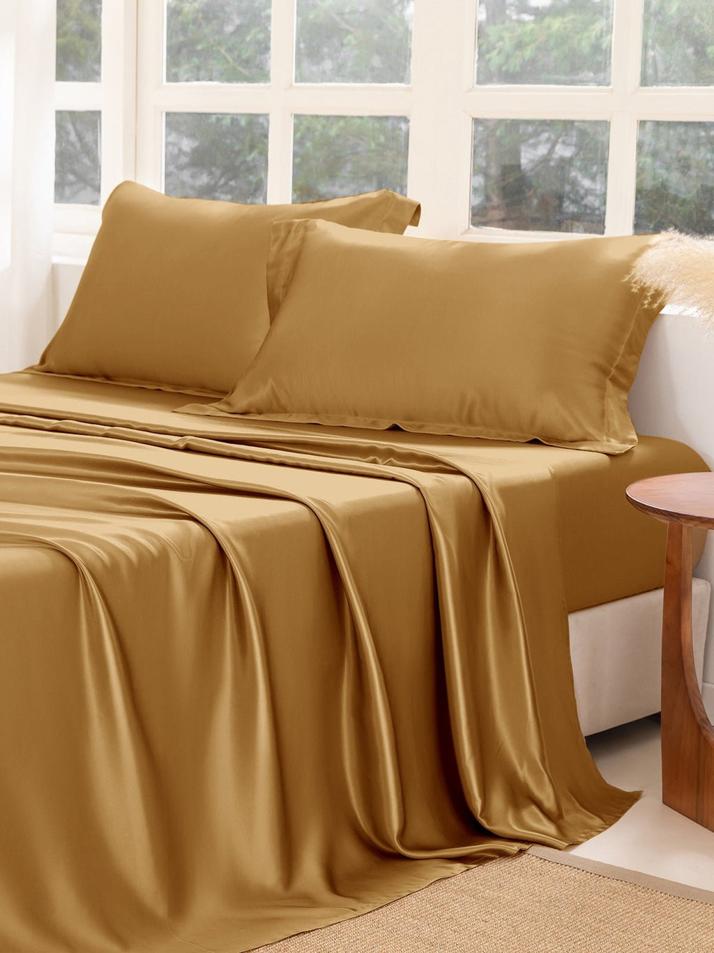Premium Silk Sheet Set with Shams