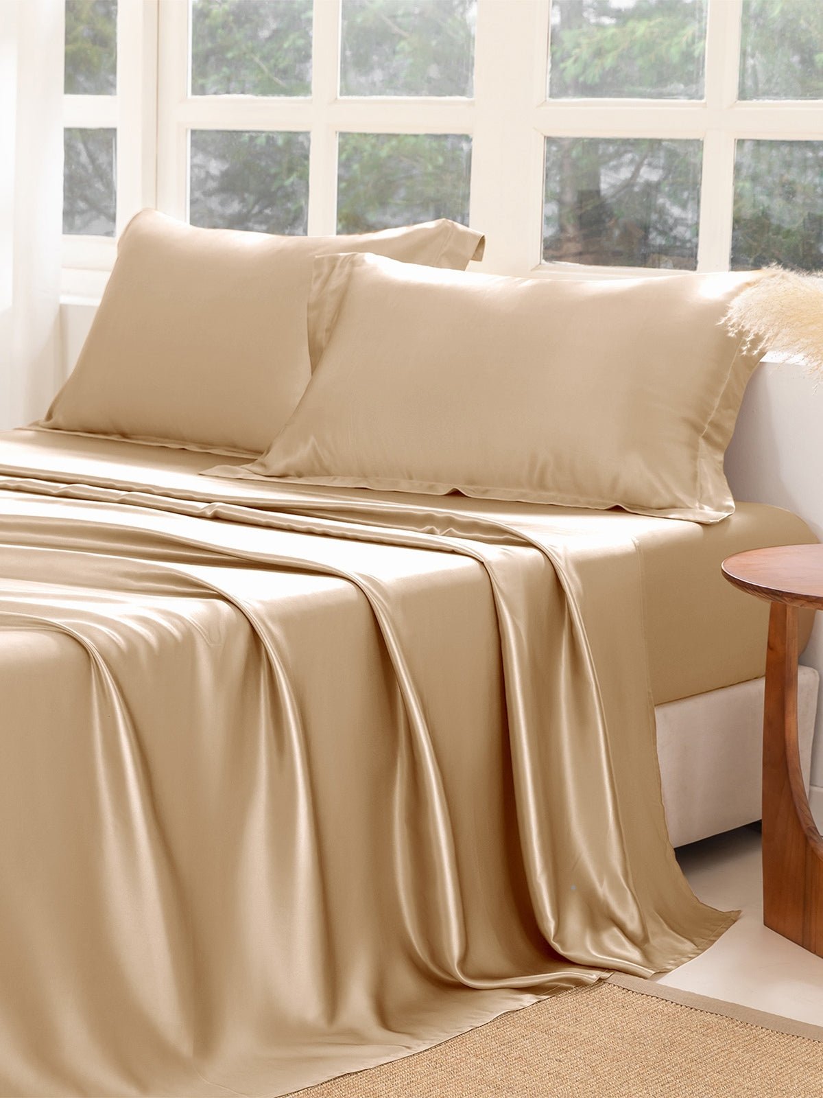 Premium Silk Sheet Set with Shams
