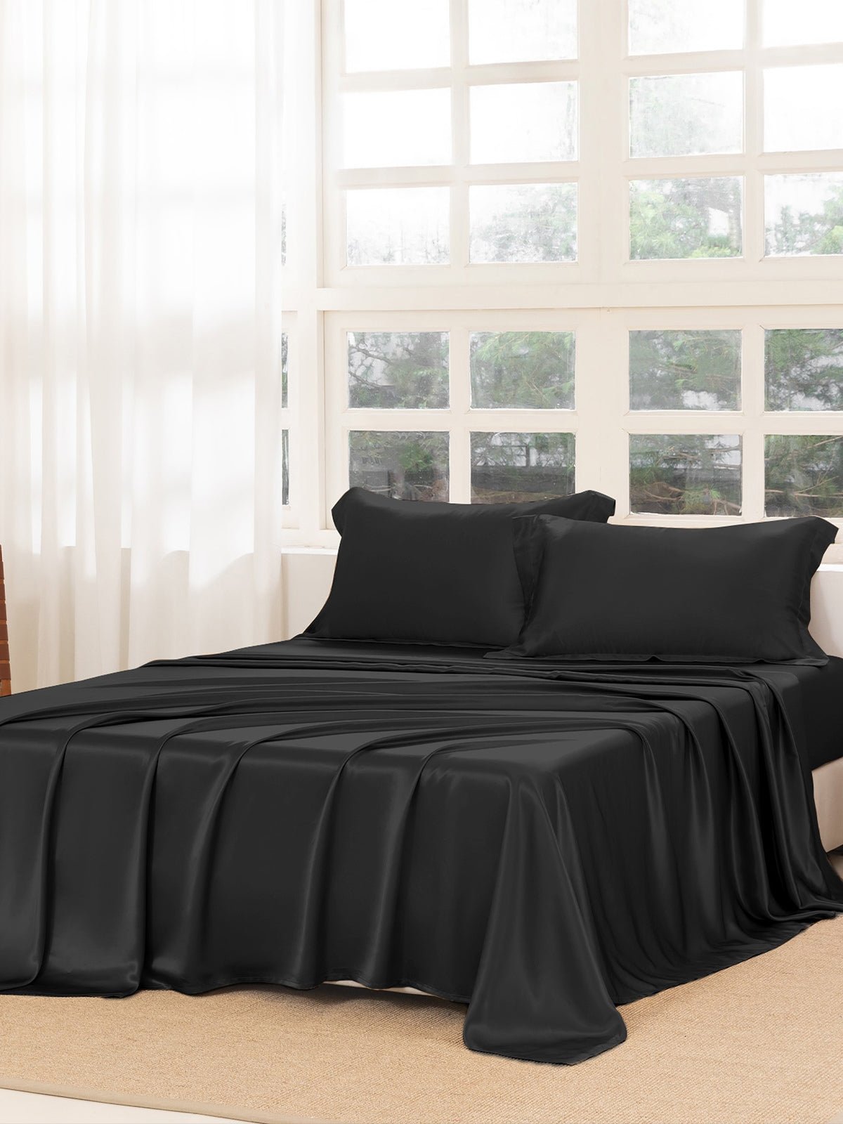 Premium Silk Sheet Set with Shams