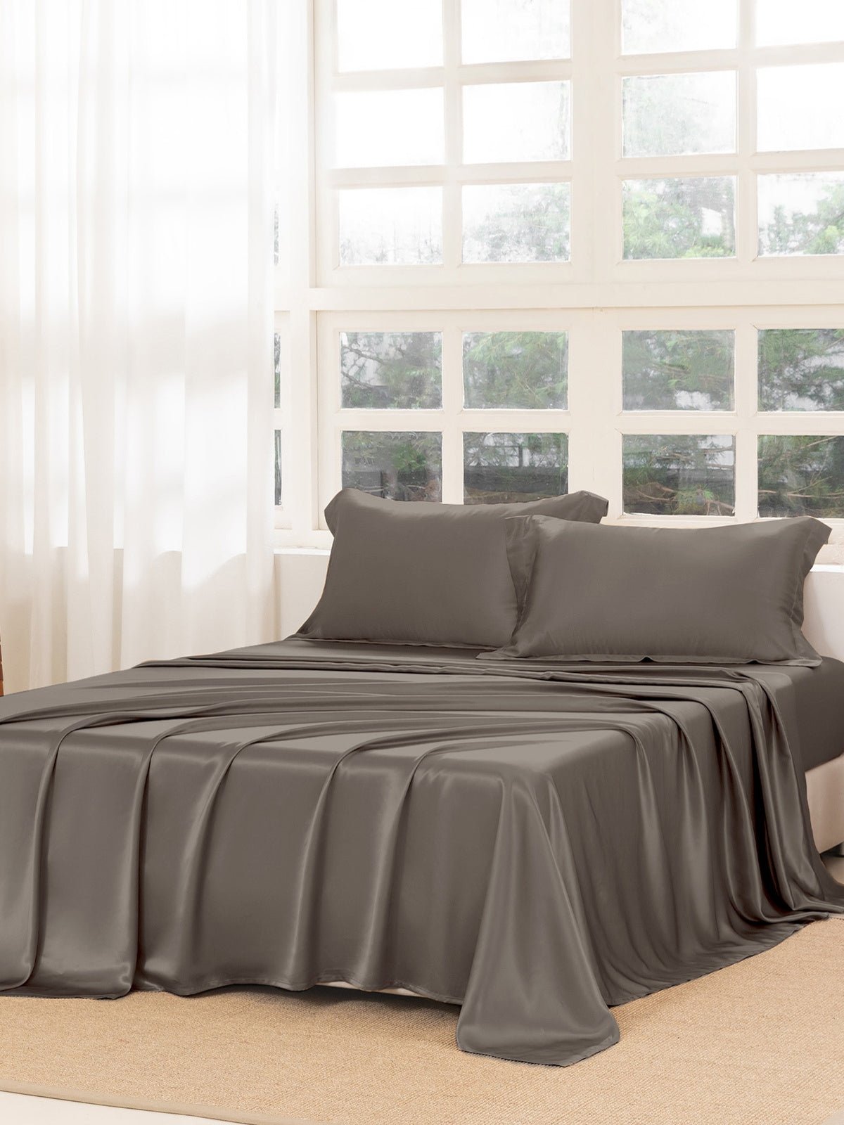 Premium Silk Sheet Set with Shams