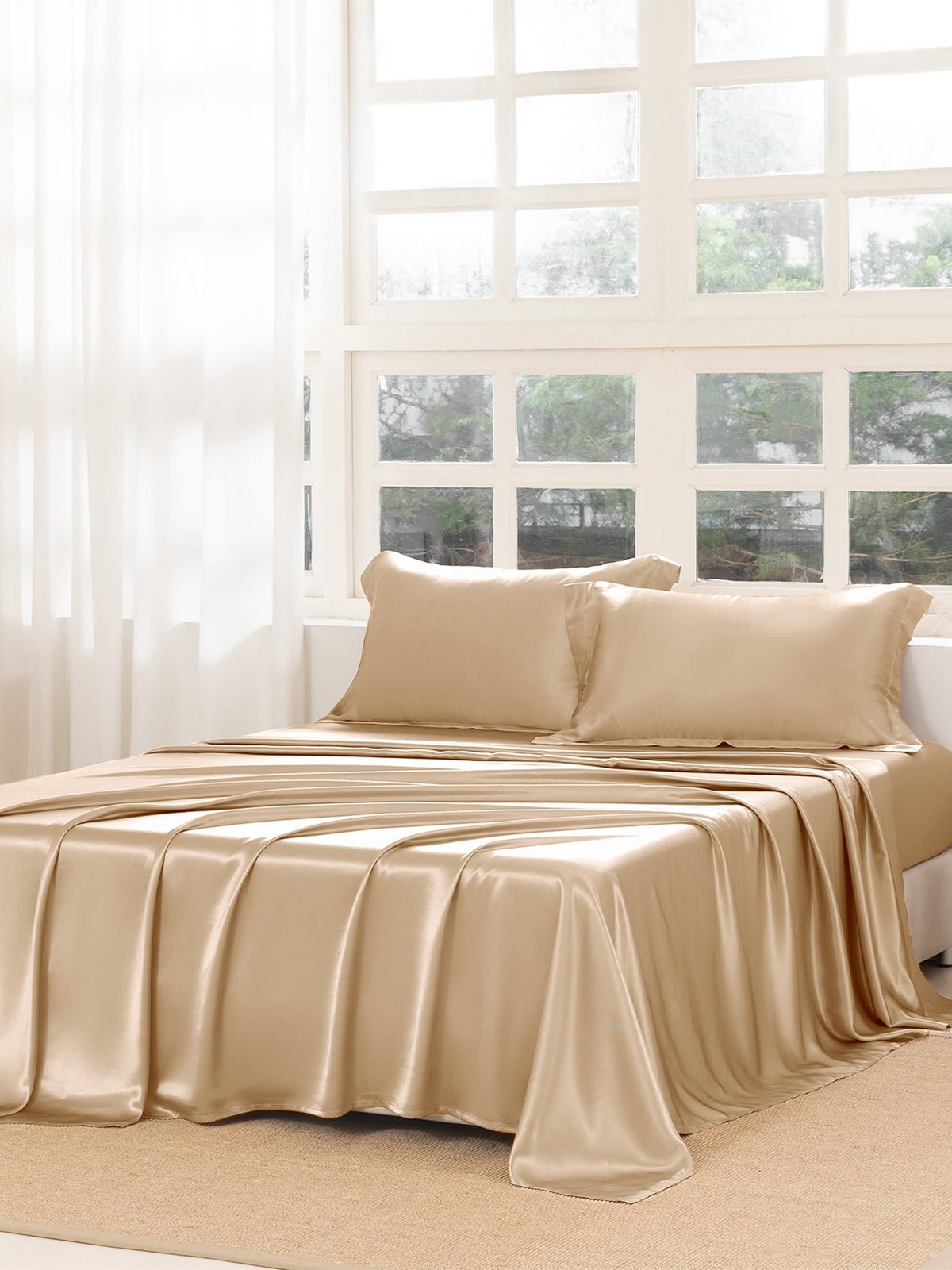 Premium Silk Sheet Set with Shams