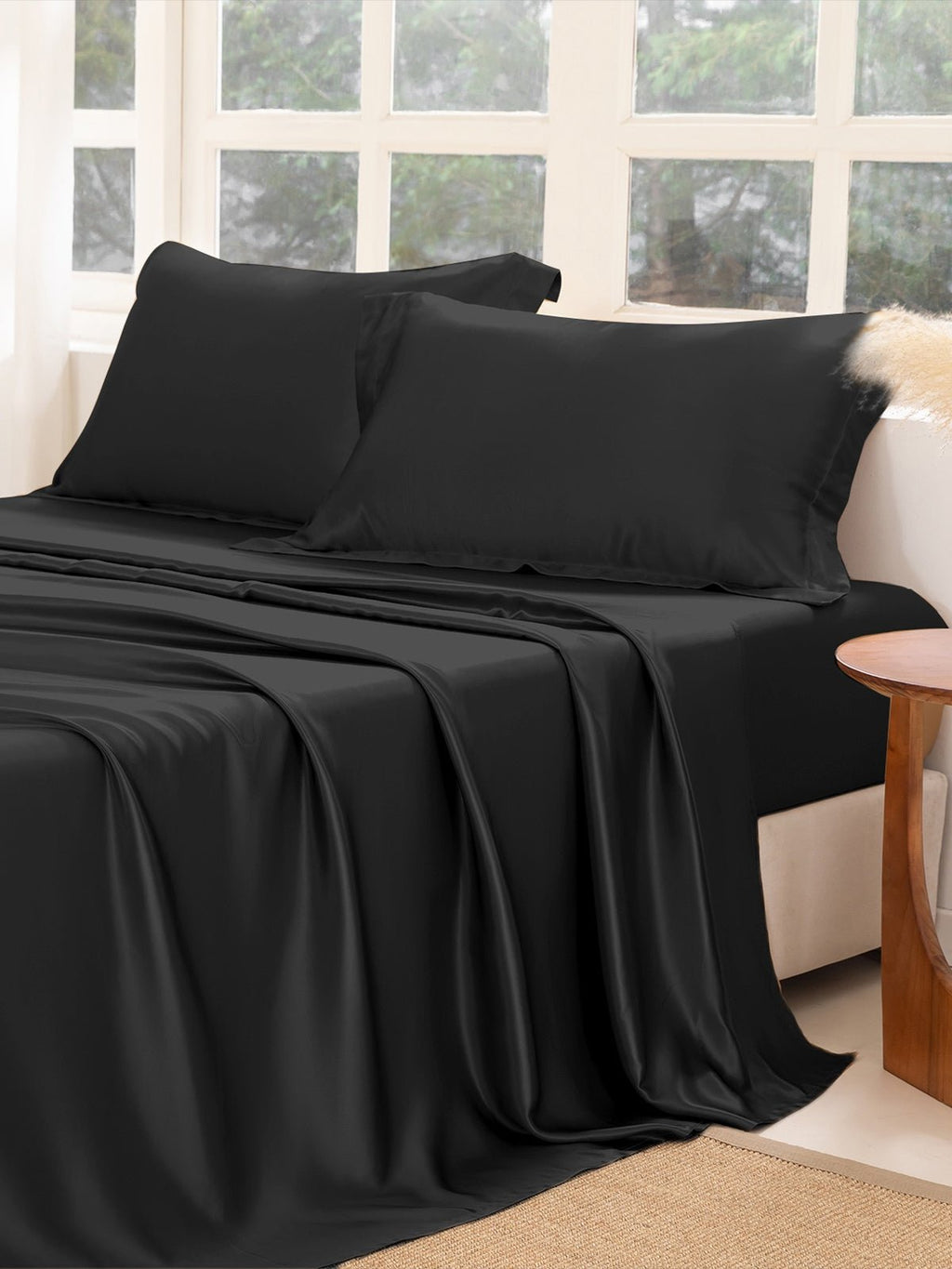 Premium Silk Sheet Set with Shams