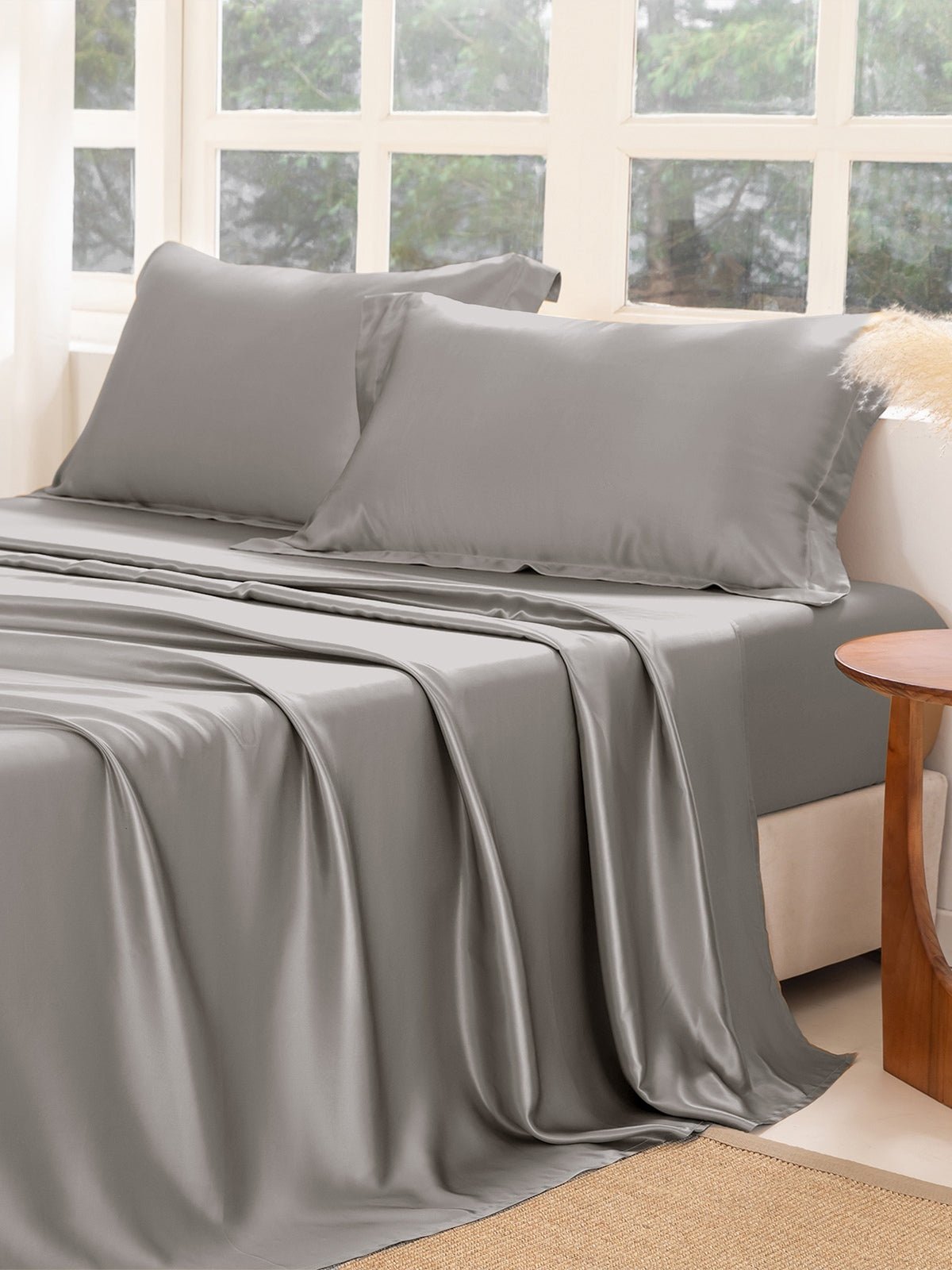 Premium Silk Sheet Set with Shams