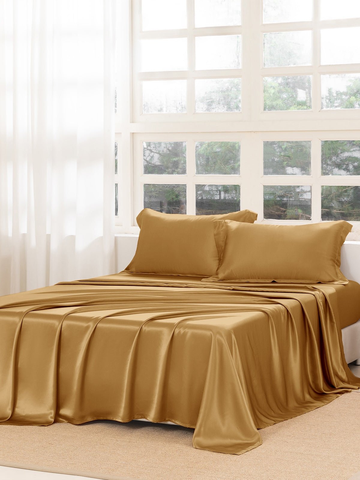 Premium Silk Sheet Set with Shams