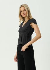 AFENDS Womens Loula - Wrap Top - Black