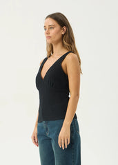 AFENDS Womens Robin - Seersucker Top - Black
