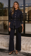 Nyra Wide Leg Jeans - Indigo