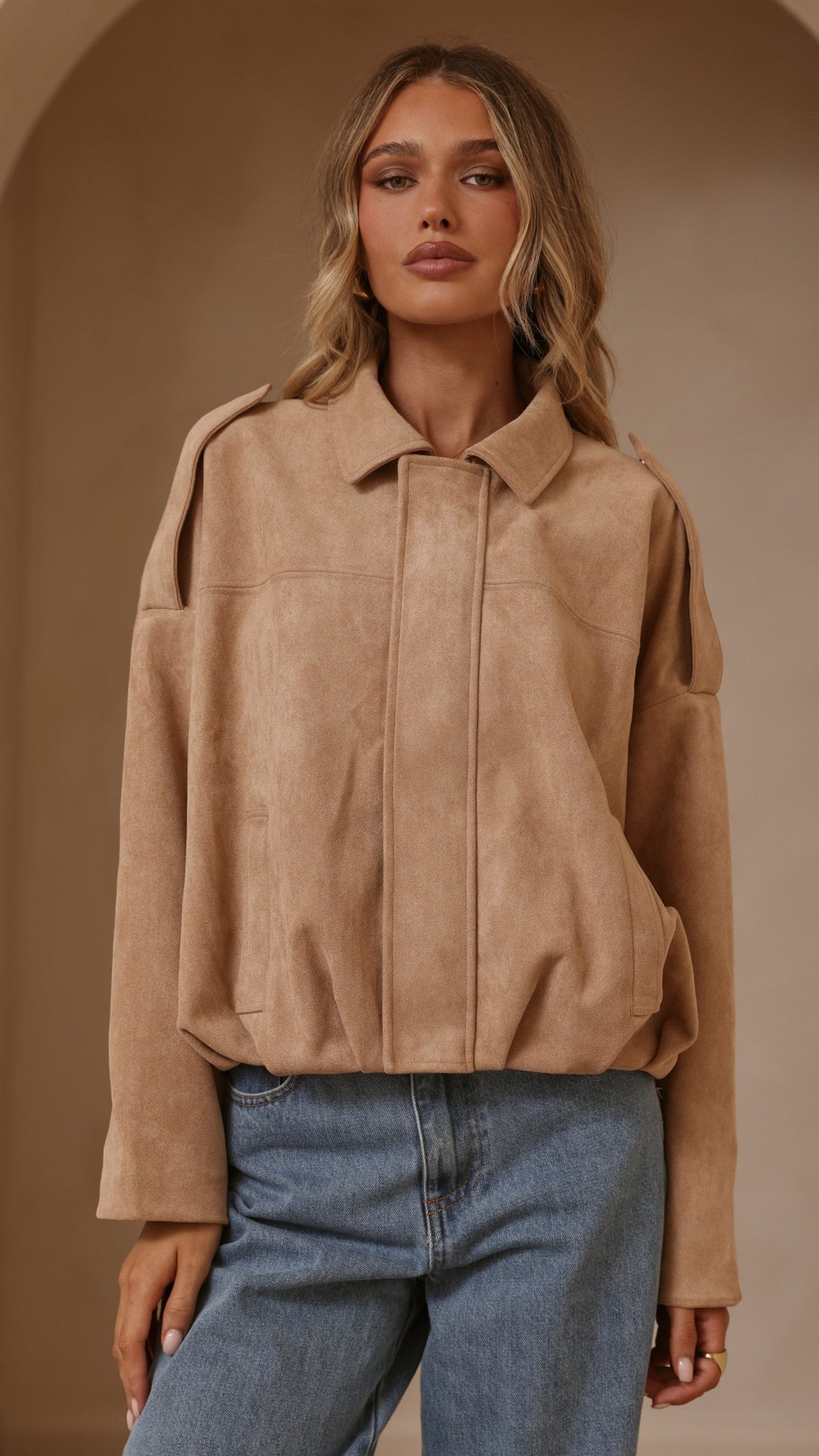 Leela Bomber Jacket - Camel