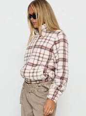 Vannessa Collared Jacket Pink Check