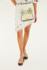 Off-White Tropi Scarf Embroidered Mini Skirt