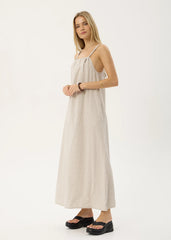AFENDS Womens Vania - Seersucker Maxi Dress - Reverb Moonbeam Check