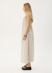 AFENDS Womens Vania - Seersucker Maxi Dress - Reverb Moonbeam Check