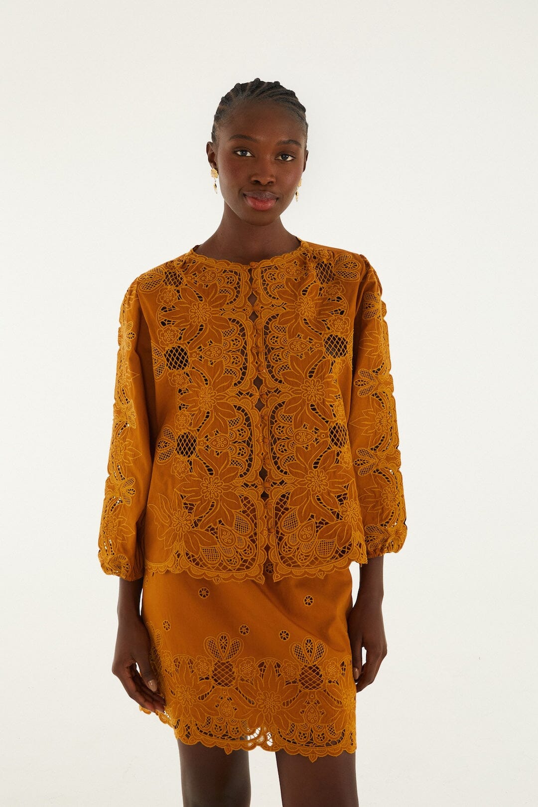Camel Richelieu Mini Skirt