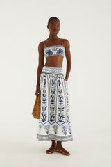 Off-White Flowers Arch  Maxi Skirt