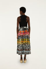 Black Ruta Layered Maxi Skirt
