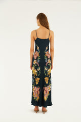 Dark Blue Maira Floral Maxi Dress