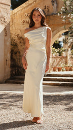 Auria Off Shoulder Maxi Dress - Yellow